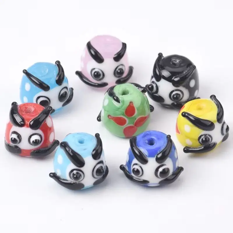 2 pçs 15x12mm artesanal daruma lampwork vidro bodhidharma contas para fazer jóias acessórios diy artesanato descobertas