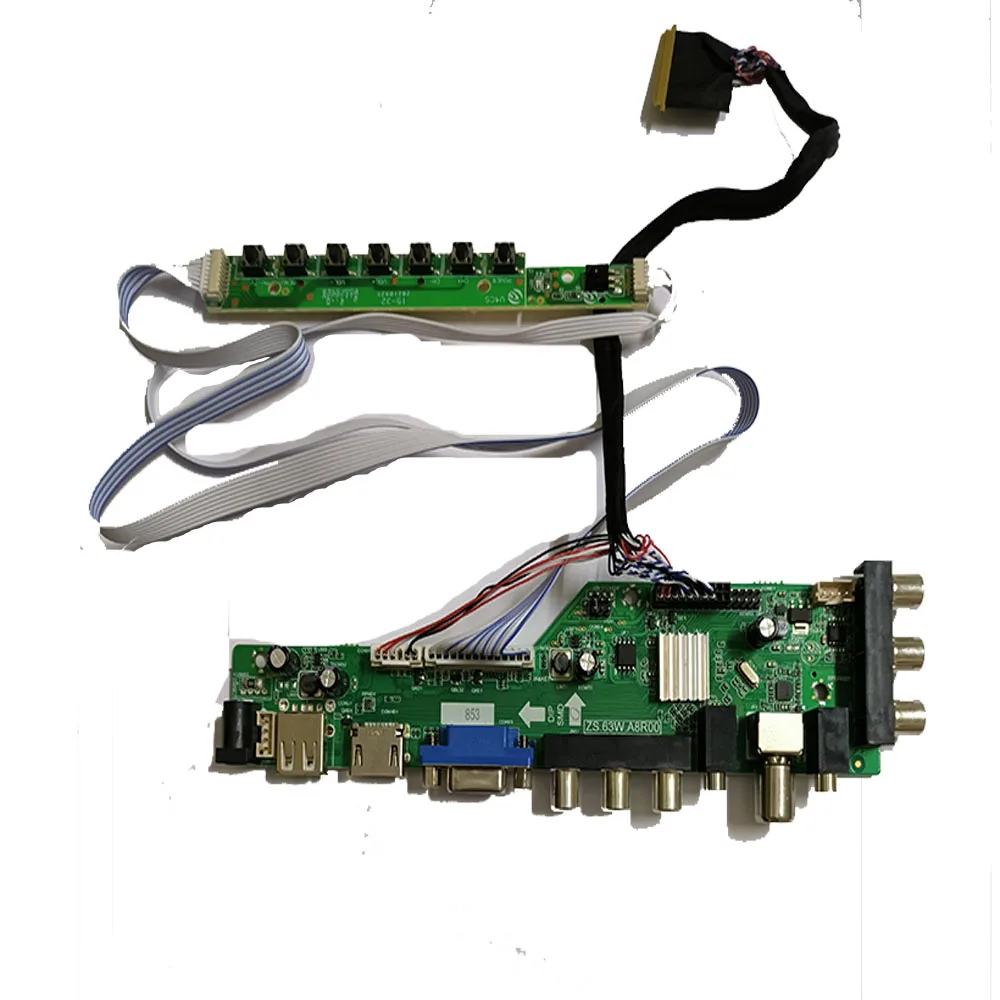 Neues DVB-T DVB-C Monitor Kit N156B6-L0B Rev.C1 N156B6 L0B Rev C2 TV+HDMI+VGA+USB 1366X768 LCD LED Screen Controller Driver Board