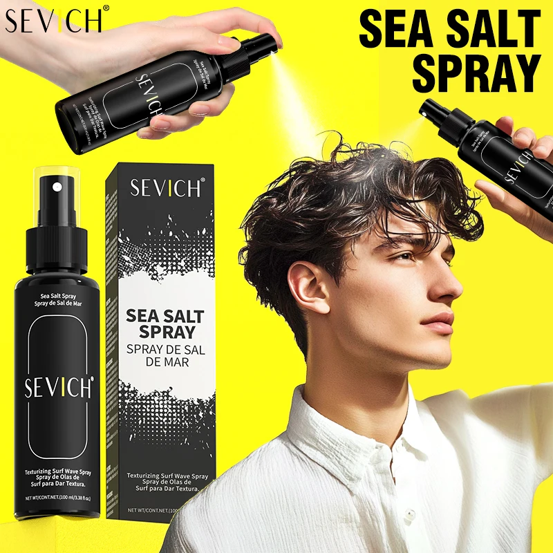 100ml Natural Sea Salt Spray For Hair Men Women Instant Texture Volume Hair Volume Powder Long-Lasting Hold Wave Hair Spray Set