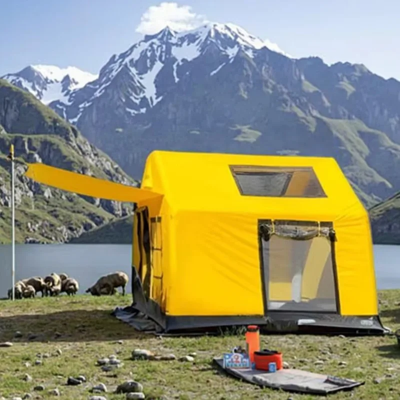 #￥OEM Inflatable Tent Foldable Portable Waterproof Outdoor Cabin Tent Shelter Inflatable House for Camping Resort GlampingEvents