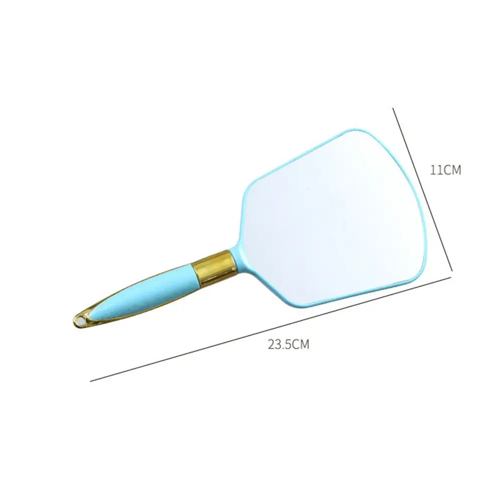 Espelho de maquiagem portátil vintage, espelho de vaidade de alta definição com alça, espelho de mão, spa, salão de beleza, espelho compacto cosmético para mulheres