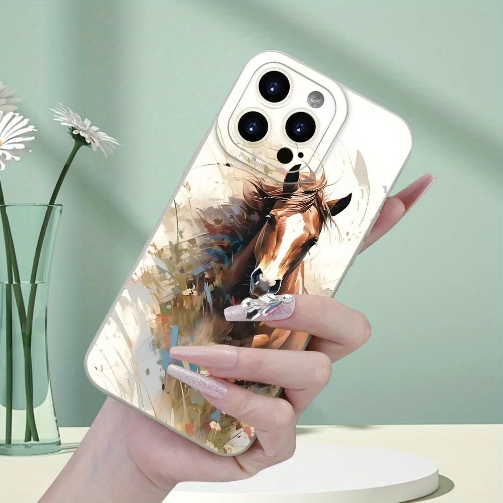 Funda de teléfono creativa Simple y hermosa caballo para Xiaomi Poco F7 fundas Poco F6 X6 M6 X5 X7 Pro Mi 11 Lite 14 15T 14T 13T 12T