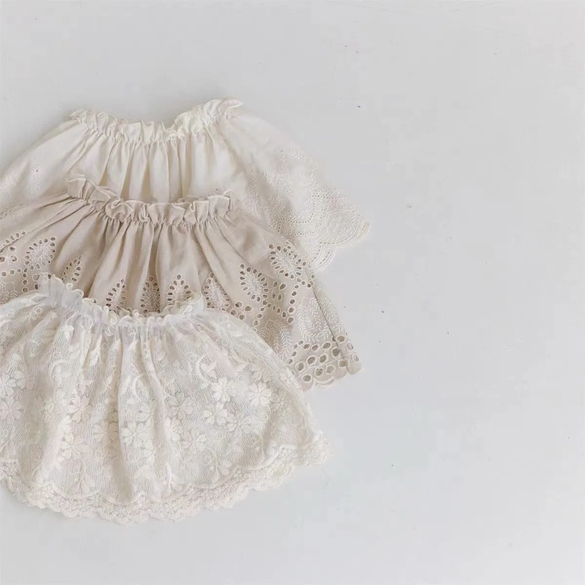 Newborn Girl Infant Lace Embroidery Flower Princess Skirt Autumn Clothes Baby Sweet Hollow Out Pettiskirt S Kids Cotton Skirts