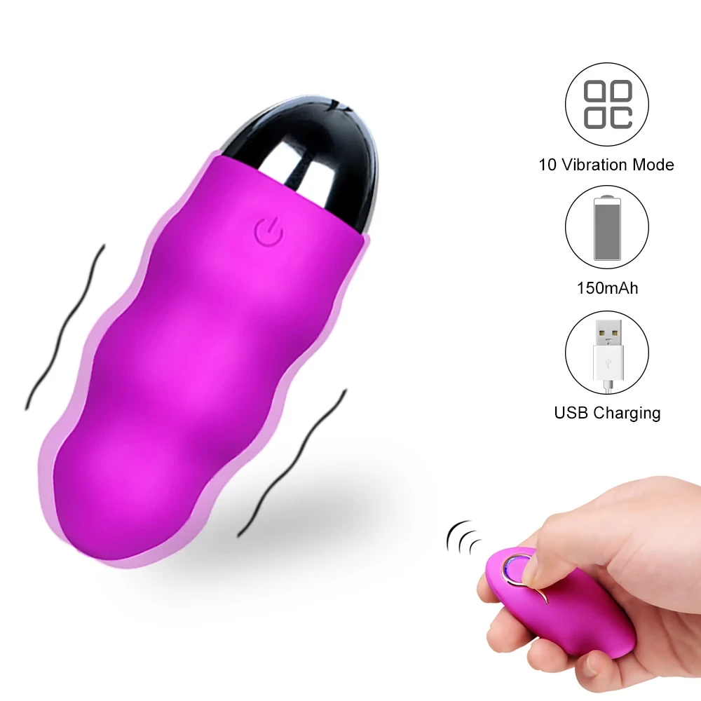 10 Speed Female Vibrator Wireless Remote Control Waterproof Silent Vibrating Egg USB Rechargeable Adult Toys