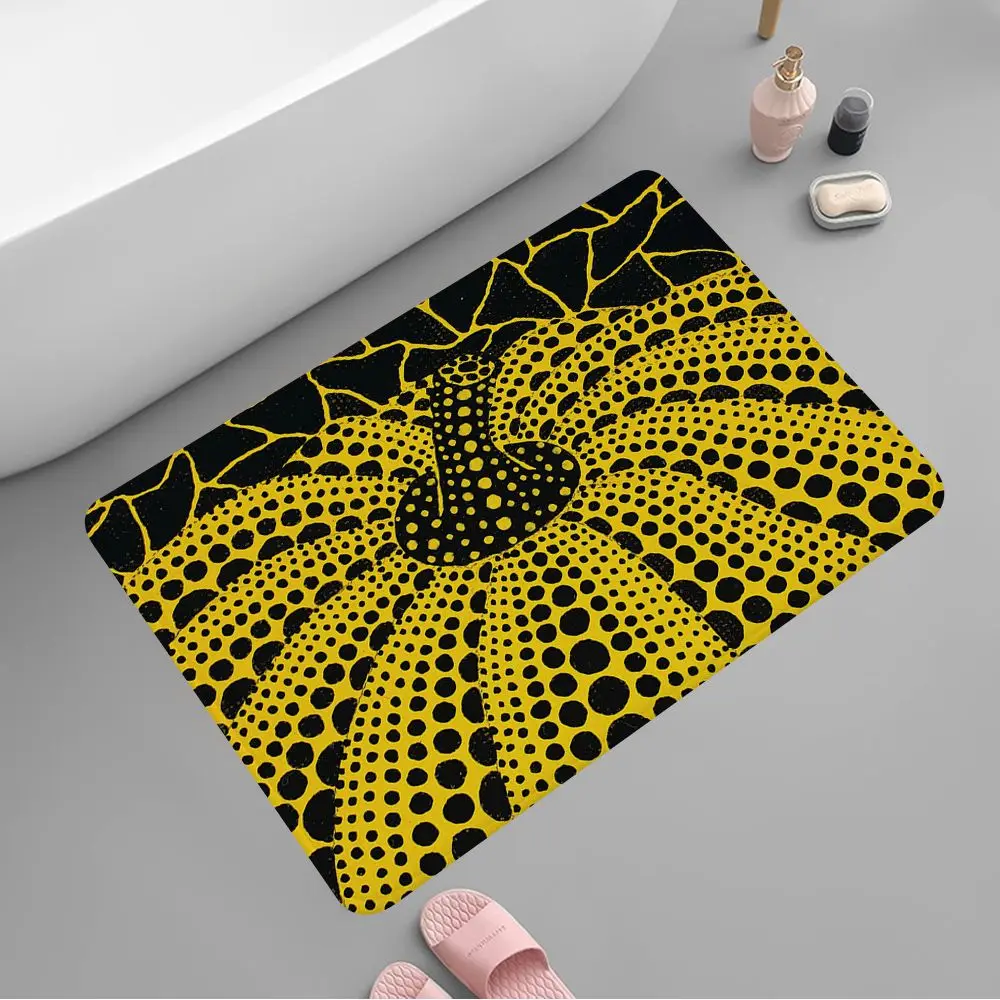 Yayoi Kusama Floor Carpet Anti-slip Absorb Water Long Strip Cushion Bedroon Mat Modern Home Decor