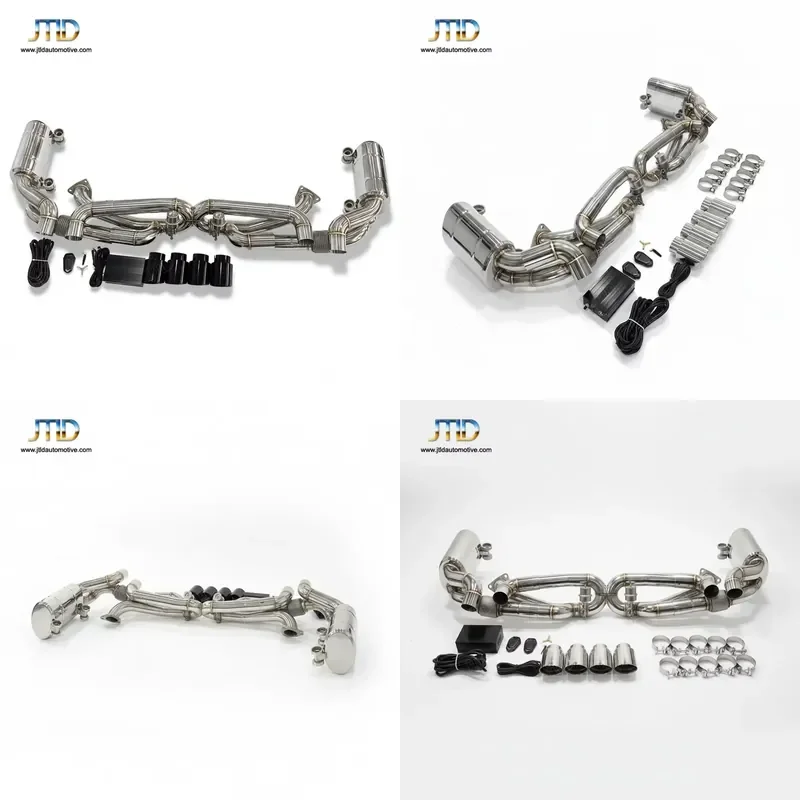 JTLD 304 Stainless Steel Valved Catback Exhaust System for Porsche 911 991.1 Grade Performance Exhaust with Remote Control