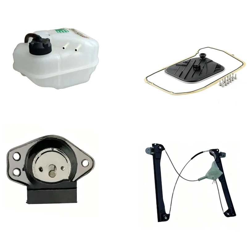 The entire set of expansion tank oil pan sealing components and the entire left lining front glass lifter