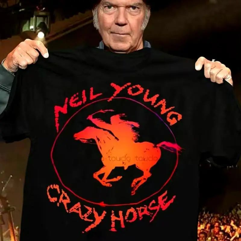 Neil Young Crazy Horse Camiseta engraçada de todos os tamanhos