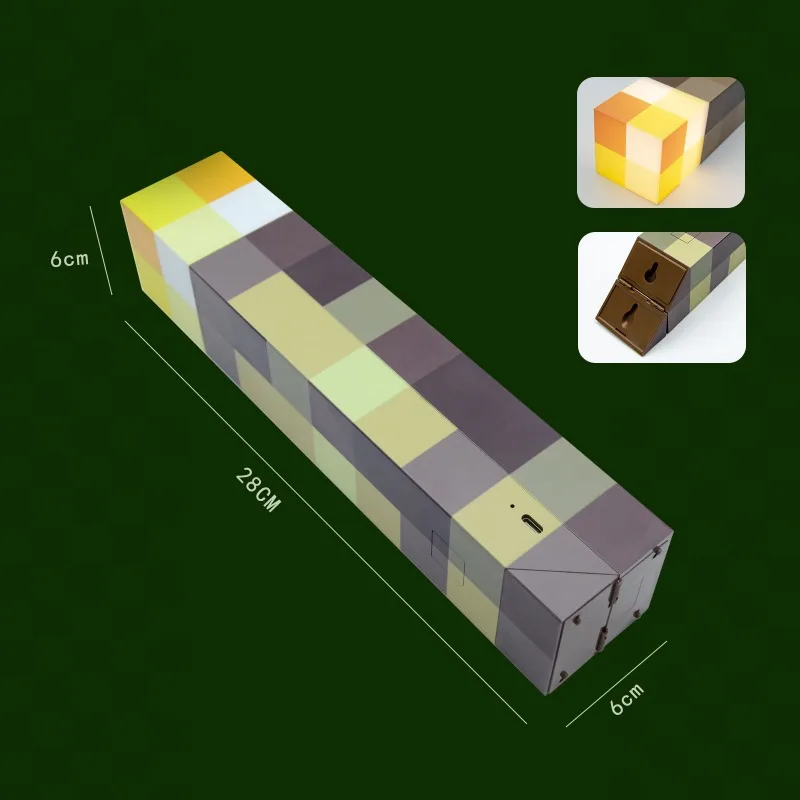 子供用磁気ビルディングブロックトーチライト周辺ゲームトーチナイトライトUSBダイヤモンド色変更テーブルランプ