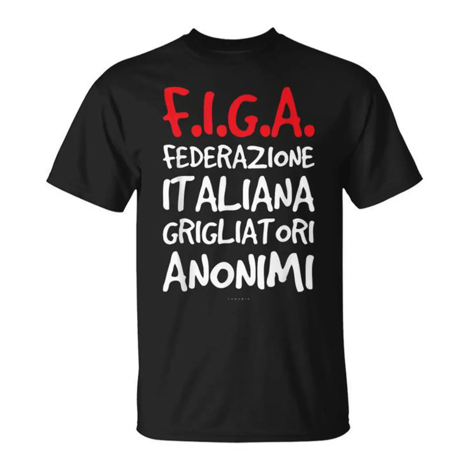 FIGA Scritte Divertenti Regalo Grigliatori Anonimi Camiseta vintage Lavada ropa de diseñador de moda Transpirable Unisex