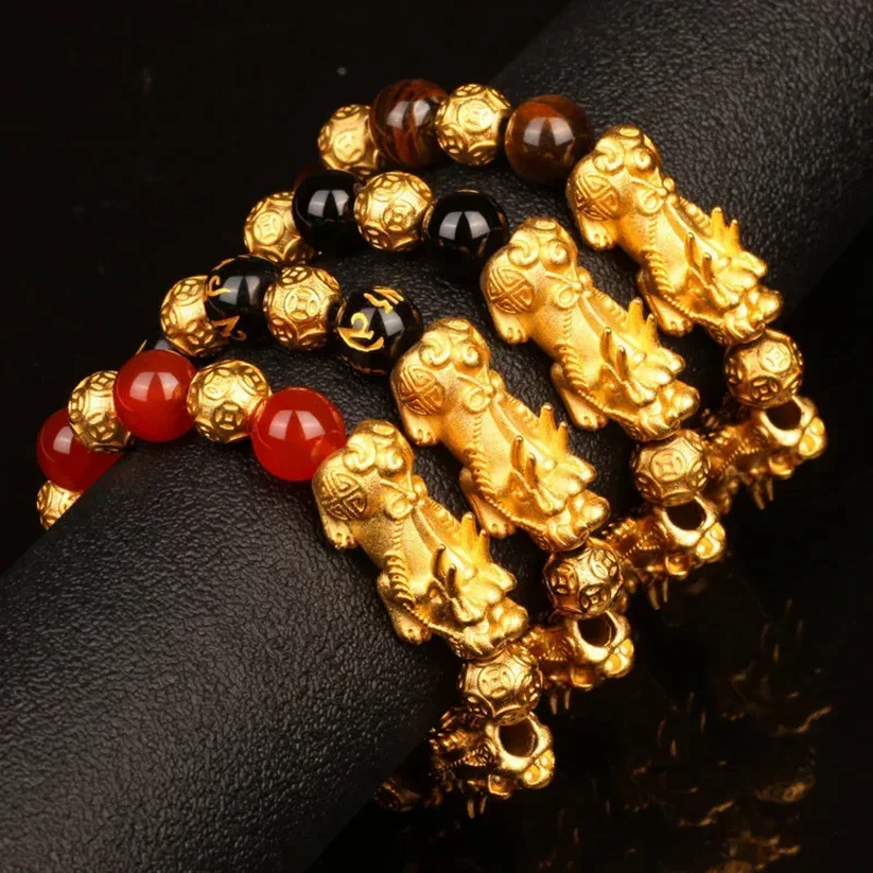 Fashion Brass Plated Vietnam Gold Red Aged Observer Brave Bracelet Men's Long term Color free Transporting Bracelet