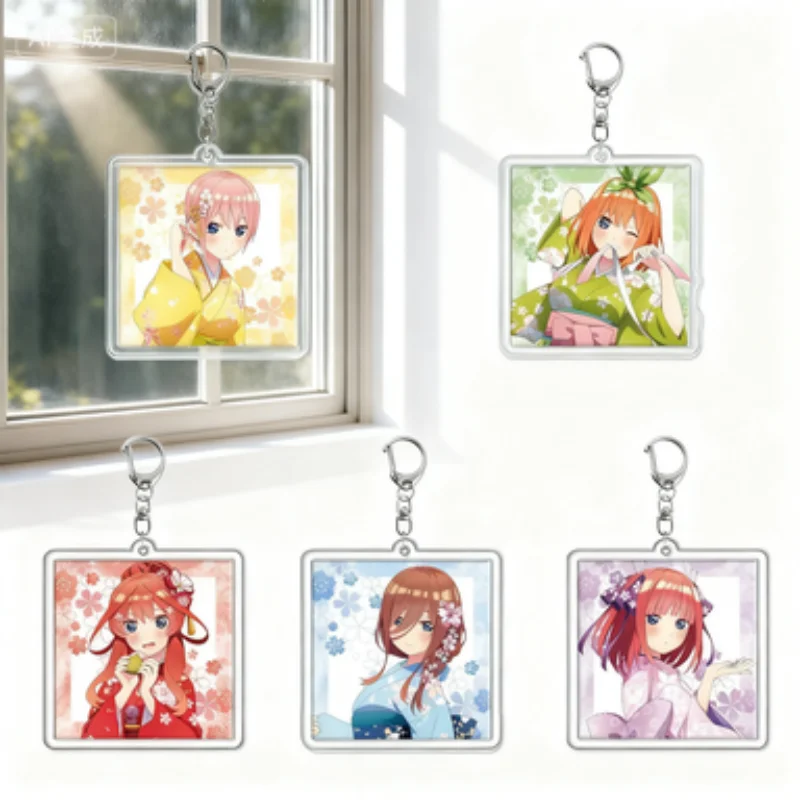 

Anime Characters The Quintessential Quintuplets Accessories Bag Charm Backpack Pendant Acrylic key chains Animation Peripheral