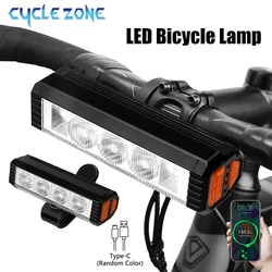 Super Bright Bike Headlight Bicycle Front Light Type-C Rechargeable Flashlight for Bike MTB Road Cycling Lamp for Night Riding
