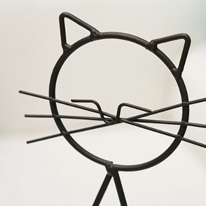 

Creative Cat Iron Heart-Shaped Hydroponic Vase Simple Flower Machine Home Living Room Table Decor