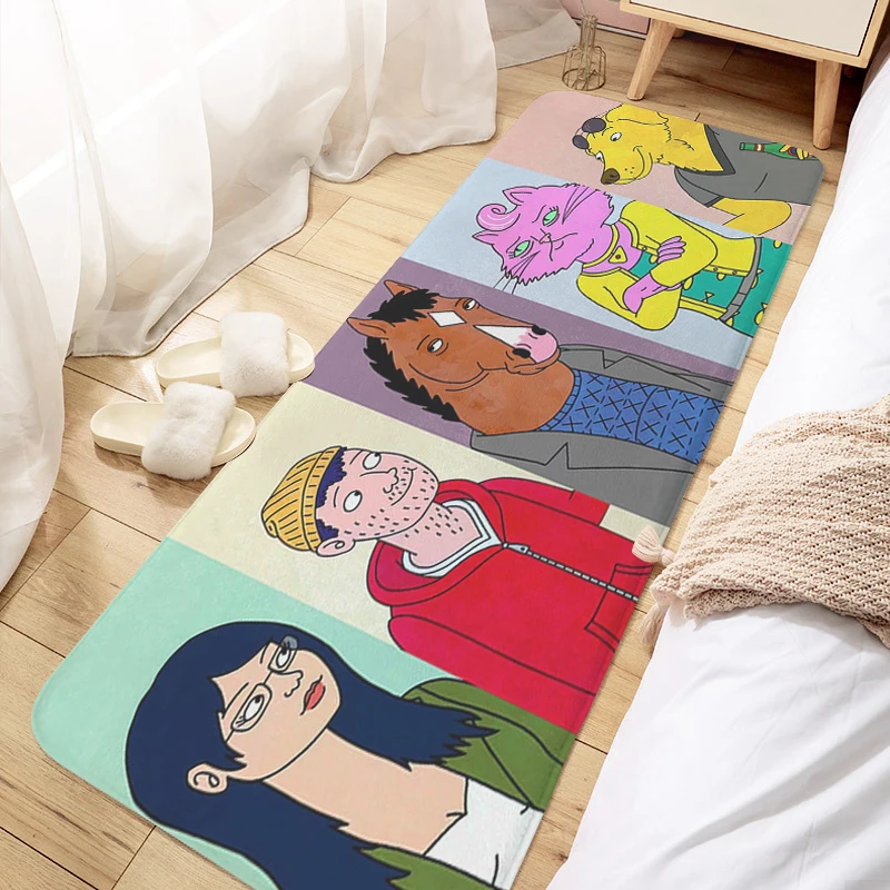 

Bedroom Rug B-Bojack H-Horseman Living Room Foot Mat Custom Doormat Entrance Door Balcony Bathroom Carpet Home Decor Items