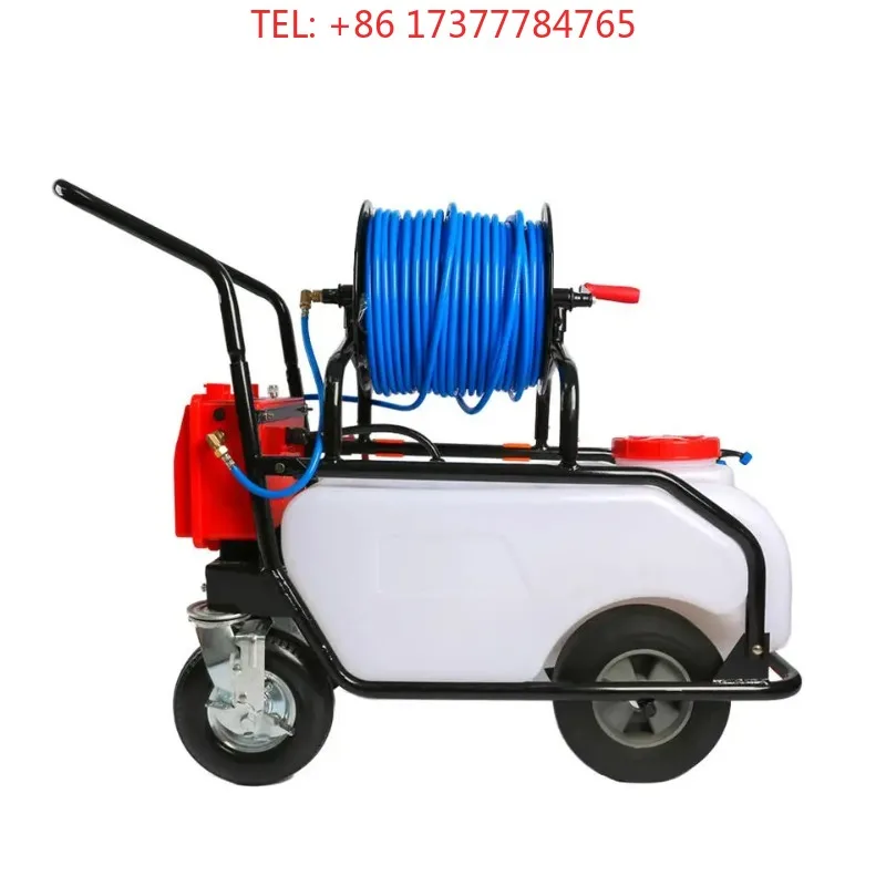 60 L Agrltural Hand Cart Trolley Sprayer with Wheels