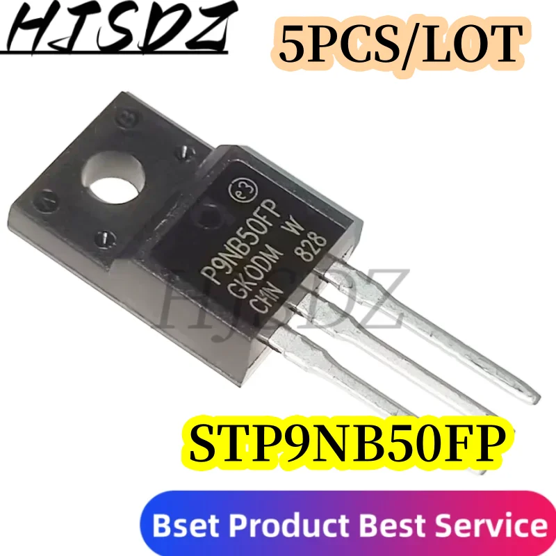 

5 шт./лот P9NB50FP STP9NB50FP TO-220F 500V 8.6A новая Оригинальная фотография