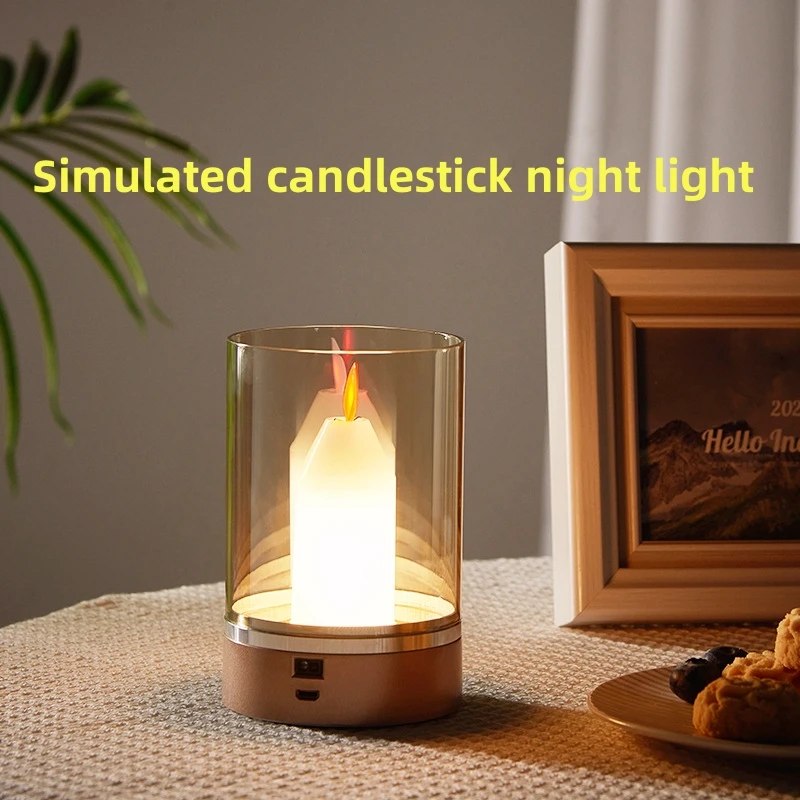 

LED electronic candle induction light 3D effect flickering candle USB charging home holiday party decorations