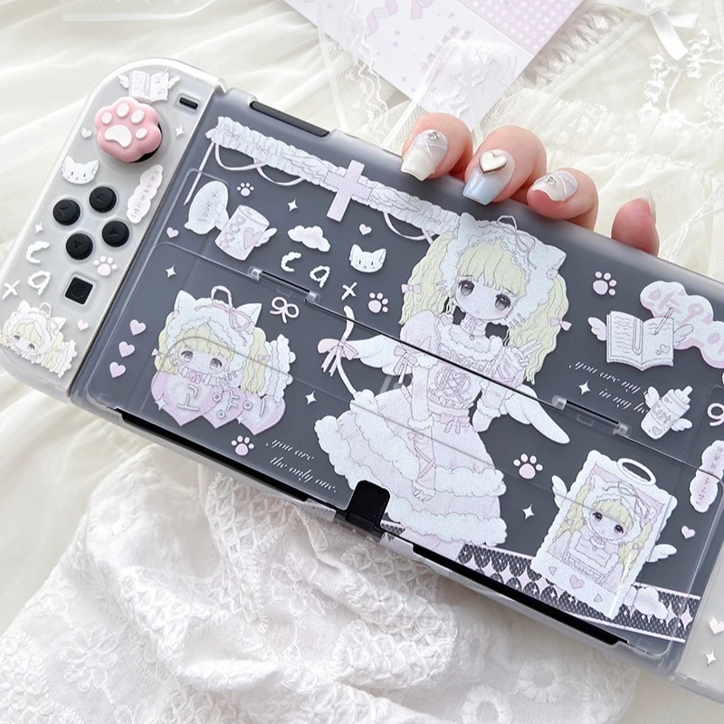 

Original Design Kawaii Girl Switch Case Secondary Anime Game Console Cover for Nintendo Switch Oled/lite Controller Joy-Con Case