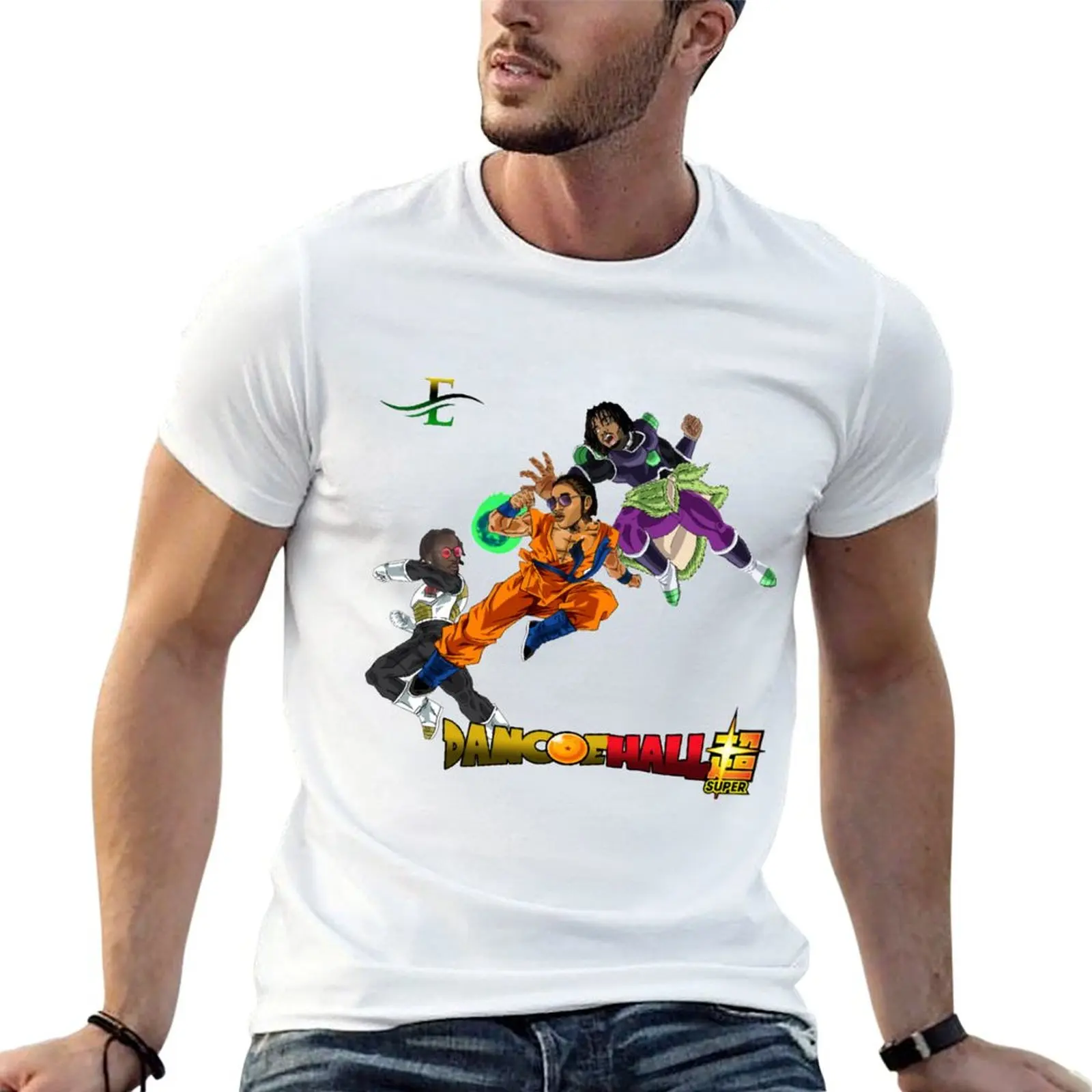 DANCEHALL SUPER EBAZON T-Shirt Everyday Wear Basic Short Sleeve Top