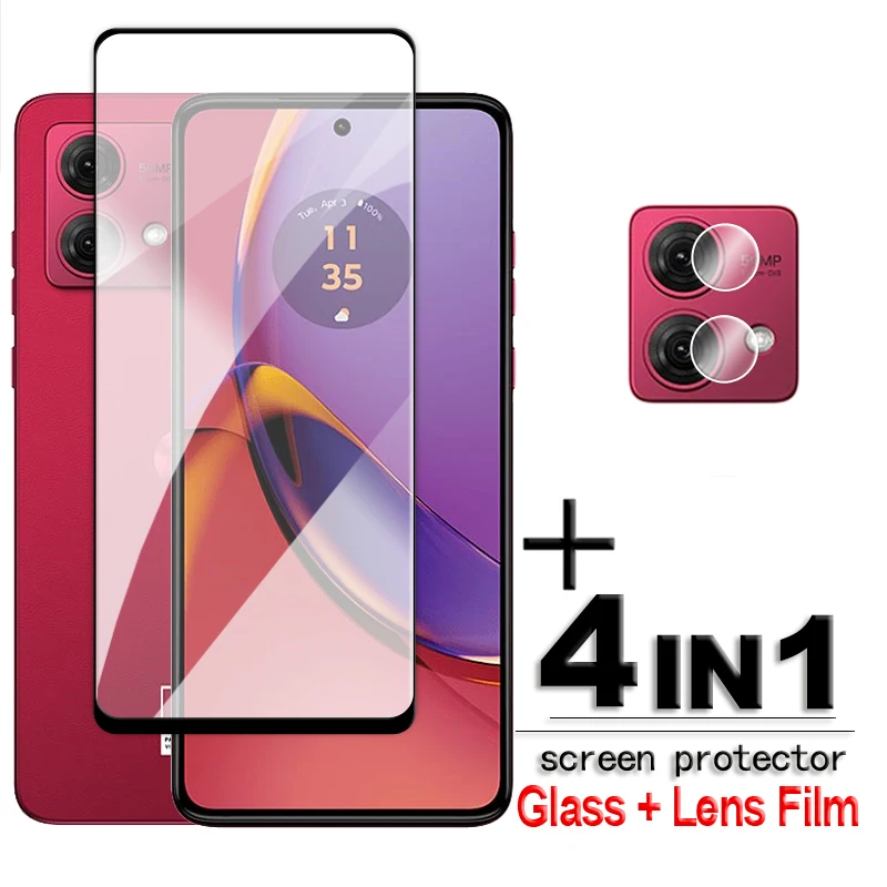 For Motorola Moto G84 5G Glass For Moto G84 Tempered Glass 2.5D Full Cover Glue HD Screen Protector For Moto G84 Lens Film