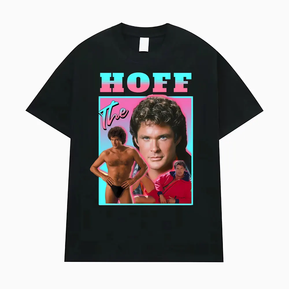 Camiseta con gráfico de homenaje a Hoff David Hasselhoff, camiseta de moda para hombre y mujer, camiseta de humor, ropa de calle, camisetas holgadas de manga corta