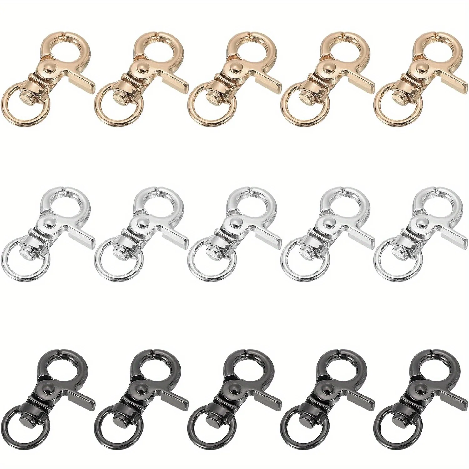 5pcs Swivel Lanyard Snap Hook, Zinc Alloy Trigger Snap Hooks Metal Lobster Claw Clasp Swivel Trigger Clips for Leather Crafts