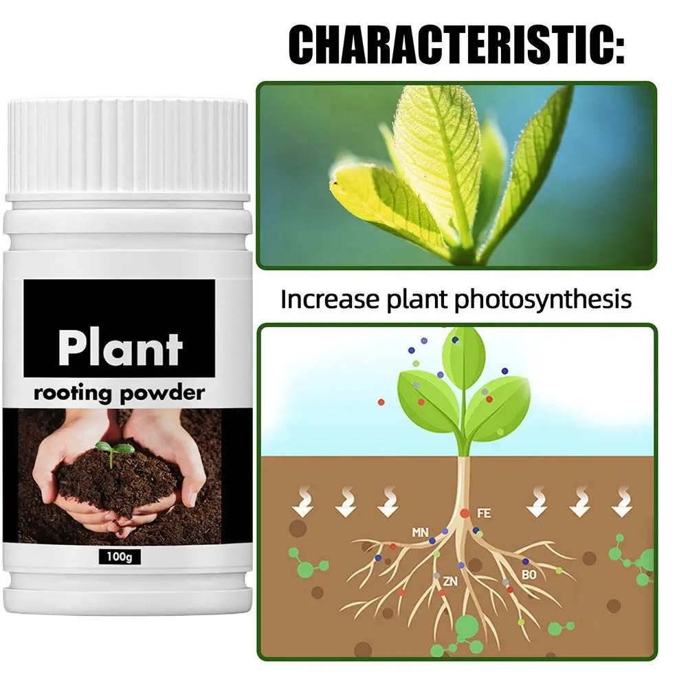 

1 шт., порошок для быстрого укоренения, порошок для быстрого укоренения цветов растений, удобрение для пересадки быстрого роста для улучшения цветения, выживания H2Q8