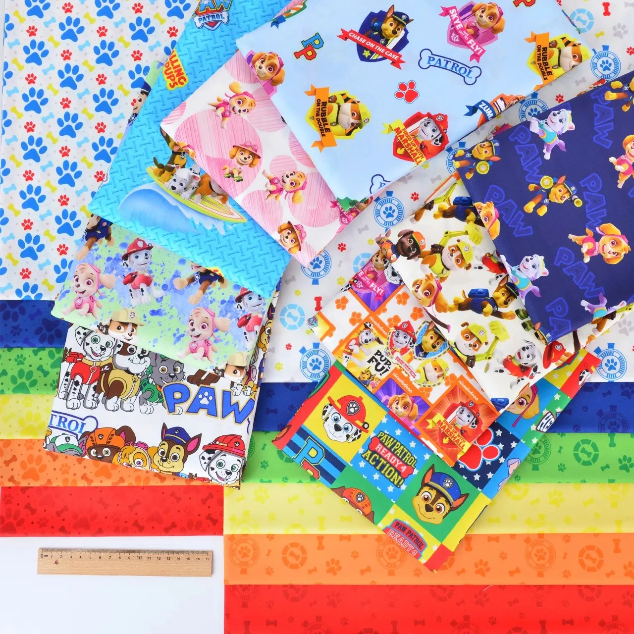 50X155cm Paw Patrol 100% Cotton Fabric For Sewing Patchwork Clothes DIY Quilting Needlework Material