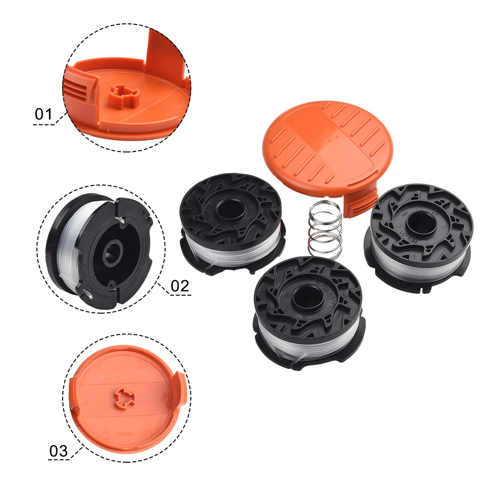 3/6Pack For Black & Decker Replacement String Trimmer Line Spool AF-100 Eater Lawn Trimmer Spare Blade Garden Replacement Tool