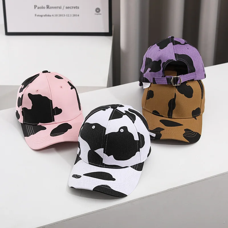 New Popular Cow Pattern Baseball Cap, The Same for Men and Women, Spring and Summer Fashion Casual Sunshade Cap