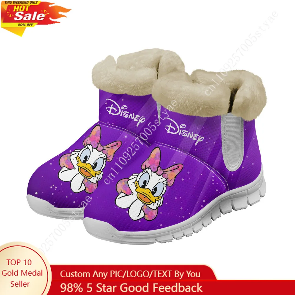 

Disney Daisy Duck Snow Boots Mens Womens Warm shoes lightweight casual boots Shoes Outdoor Sports Shoes