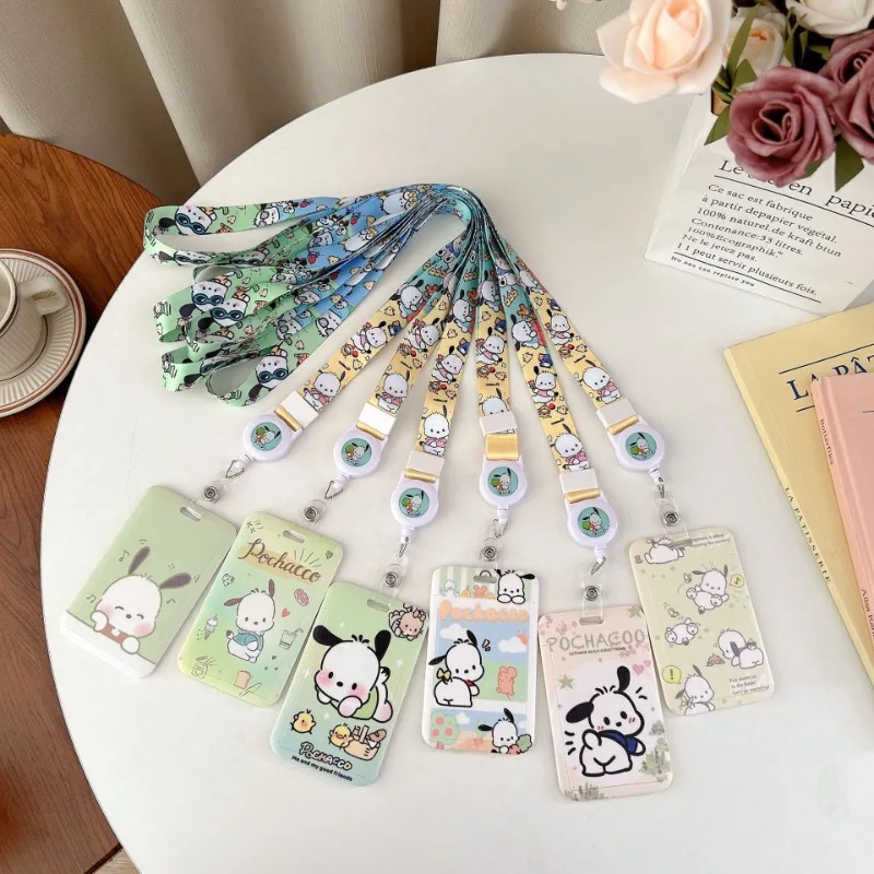 

Sanrio Pochacco Lanyards For Neck Strap Lanyard ID Badge Holder Keychain Holder Hang Rope Keyrings Fashion Accessories Gifts
