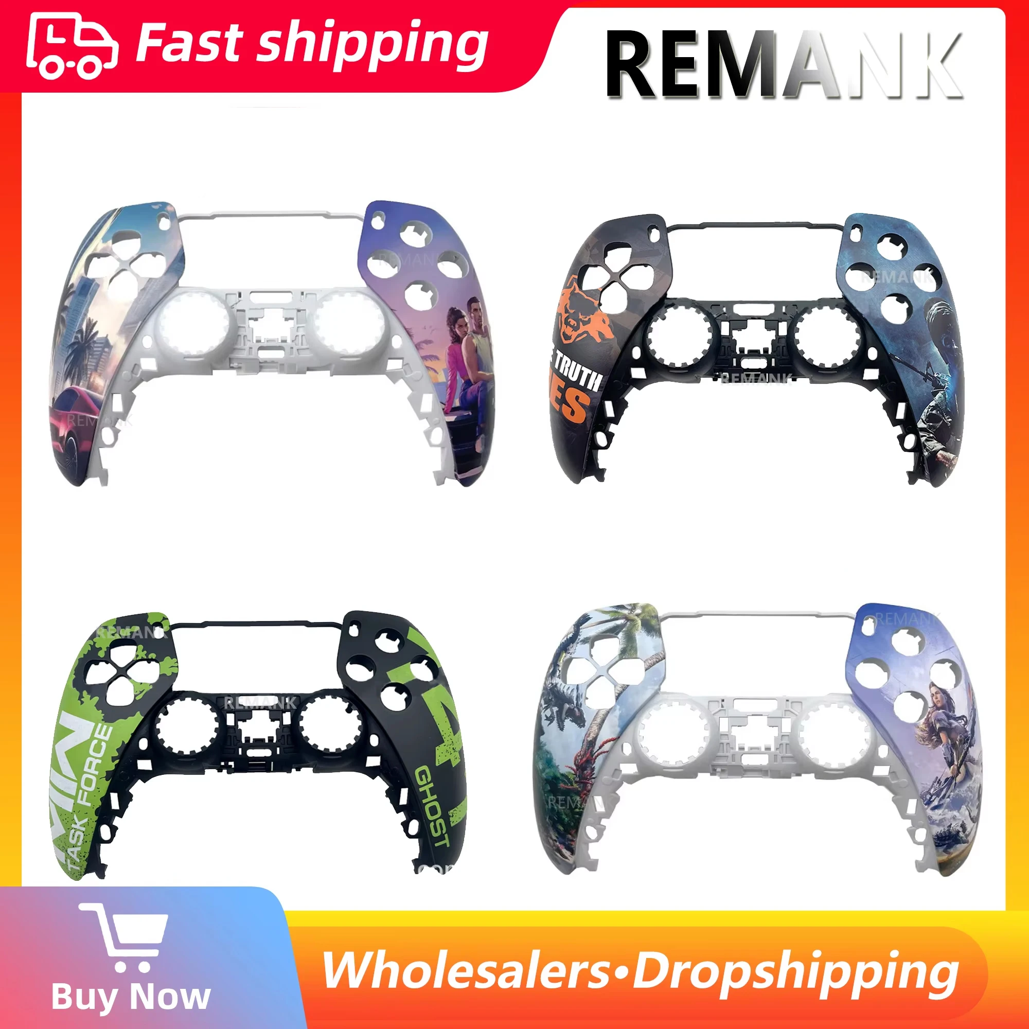 

Чехол для контроллера REMANK PS5, ограниченная серия, подходит для Call Of Duty, сменные передние и задние пластины для PS5, чехол с ручкой