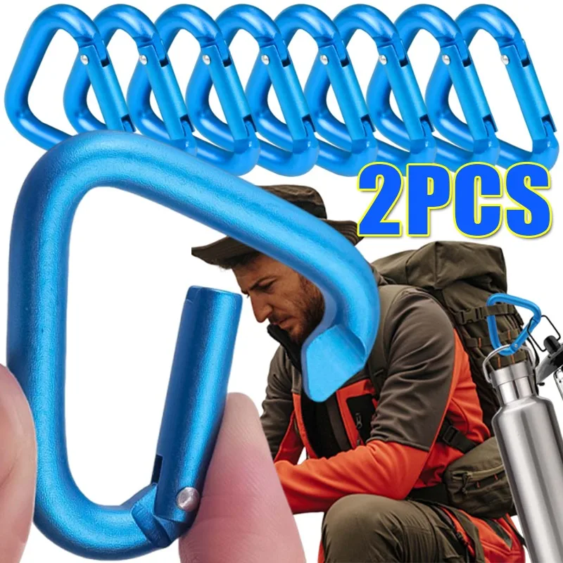 5cm Spring Clip Large Triangle Heavy Duty Carabiner for Backpack Keychain Camping Hiking Outdoor Gear Spring Aluminum Clip