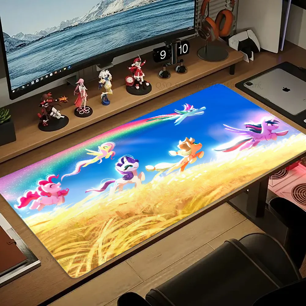 Cartoon My L-Little P-Pony Mousepad Large Gaming Mouse Pad LockEdge Thickened Computer Keyboard Table Desk Mat