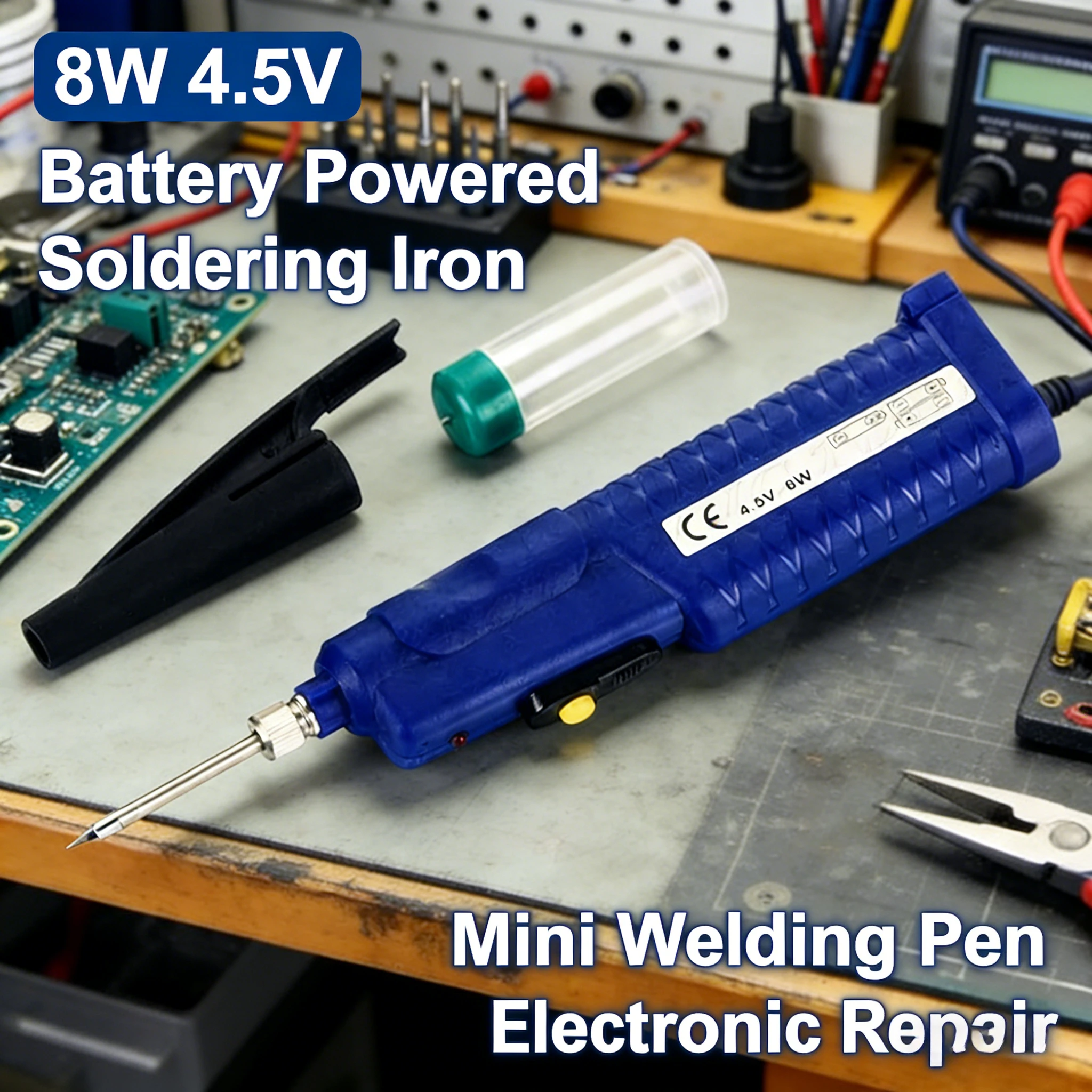 8W 4.5V Battery Powered Soldering Iron,Mini Welding Pen for Electronic Repair with SolderTin Wire Все ДляПайки900m-tDiySoldering