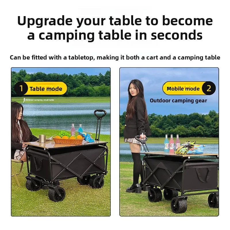 Camping-car Camping en plein air avec roues universelles, adapté à diverses vélos de montagne Terrains