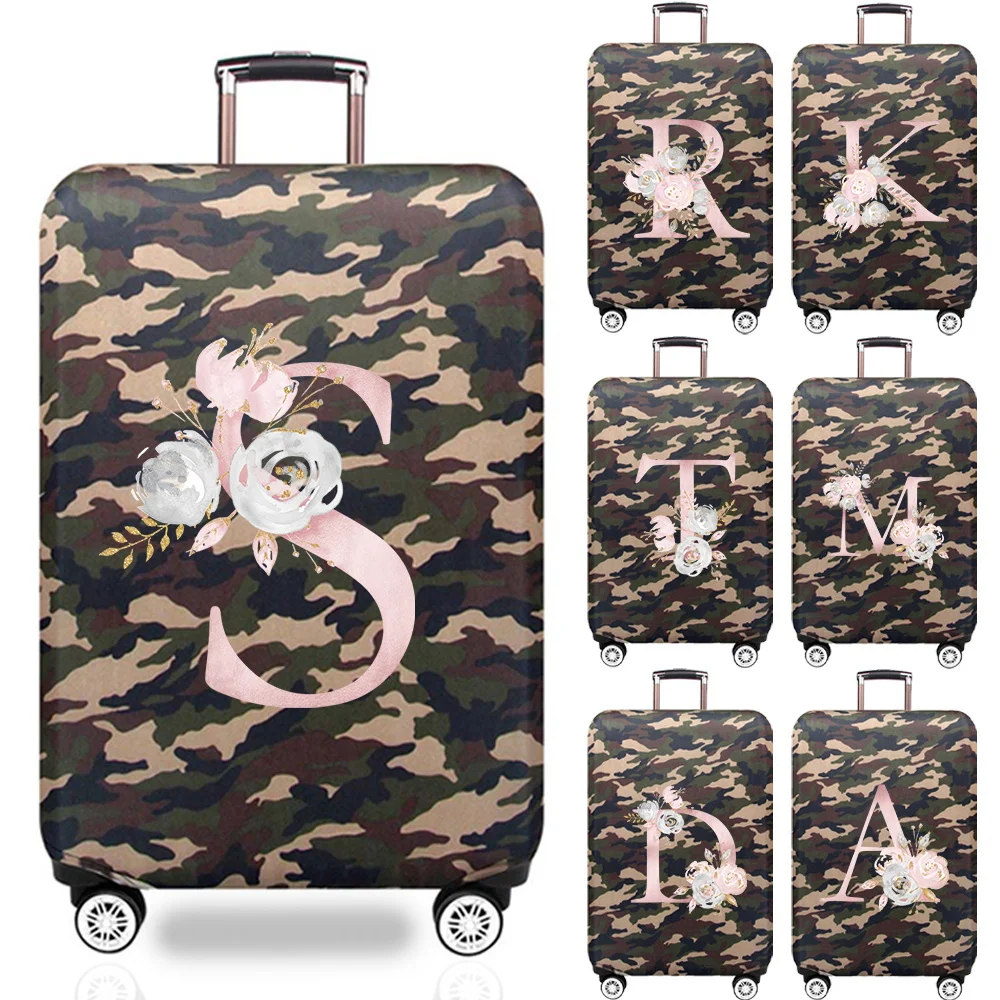 

New Luggage Cover Camouflage Style Travel Protective Case 18-32inch Trolley Box Suitable Reusable 2025 New Pink Flower Series