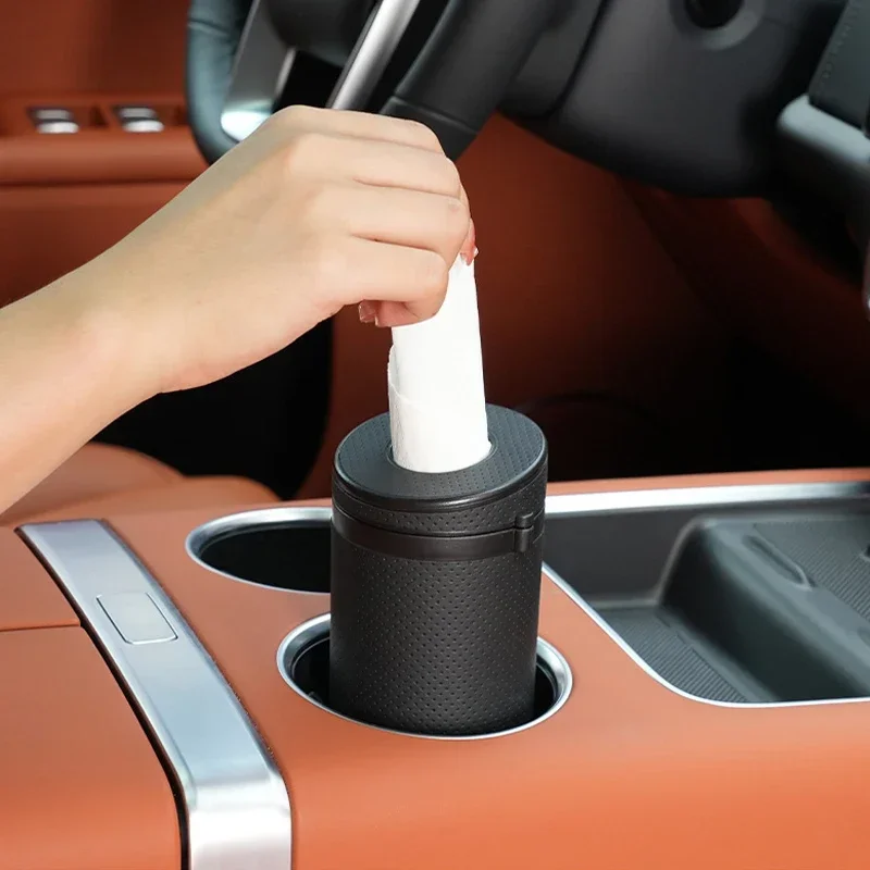 

1PCS Multifunction Car Tissue Box Cover Holder Auto Round Paper Tube Safety Broken Window Tissue Cup Auto Interior Accessories