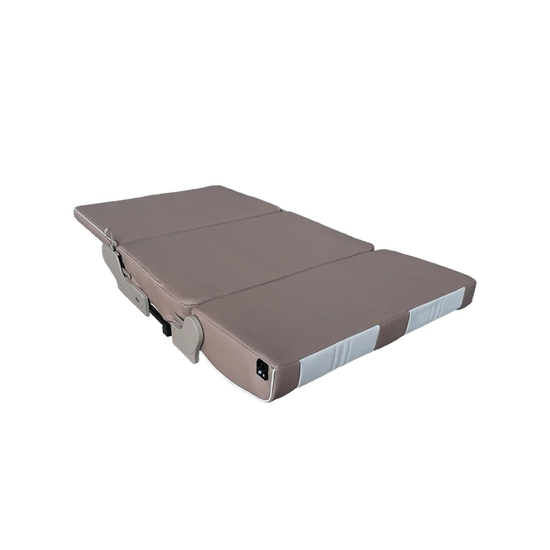 3-Fold 2 Seat Leather Folding Bed With ISOFIX Child Seat Anchors For Camper Van Conversions