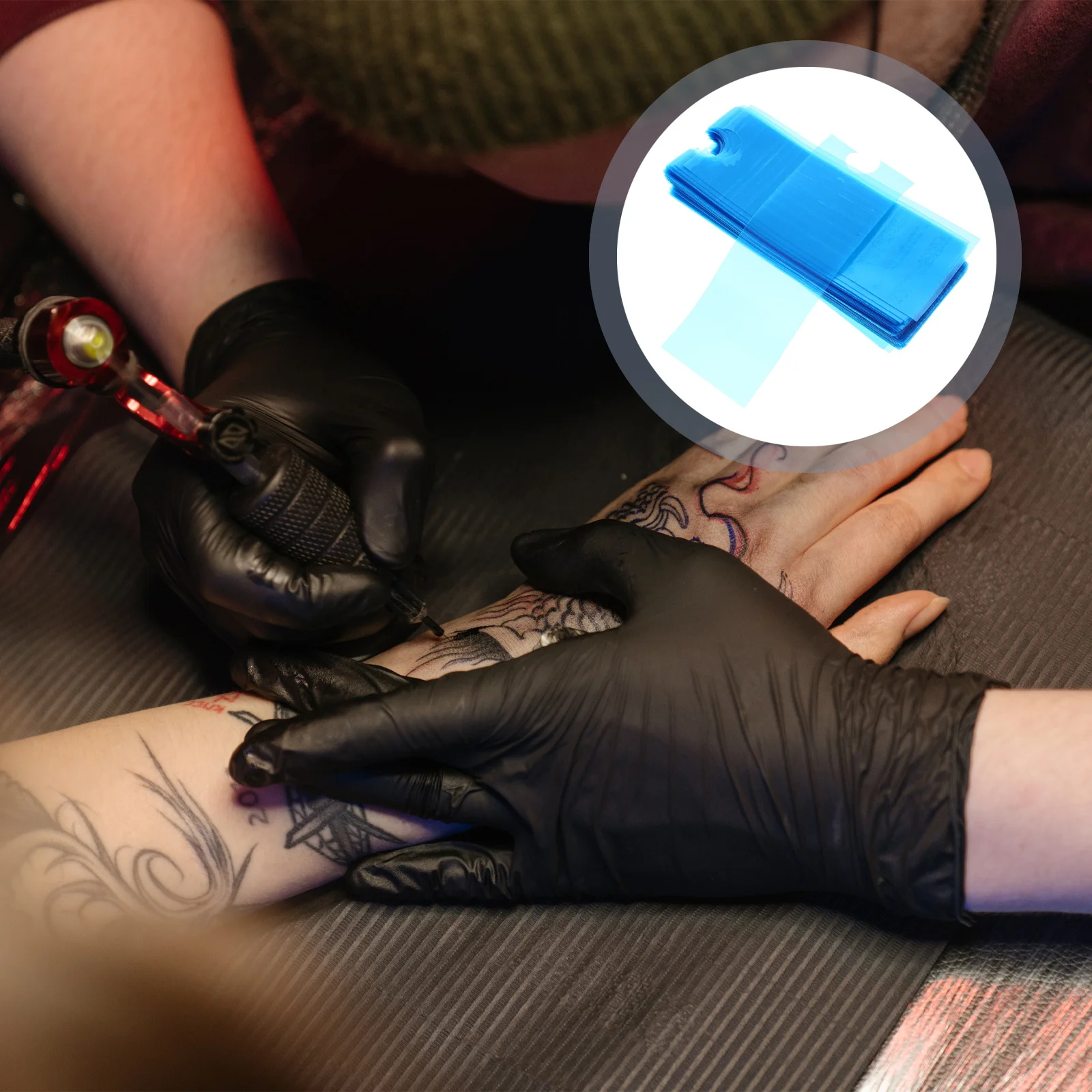 

200Pcs Tattoo Machine Clip Cord Bags Disposable Protective Covers Cord Barrier Ink Blood Proof Machine Accessories