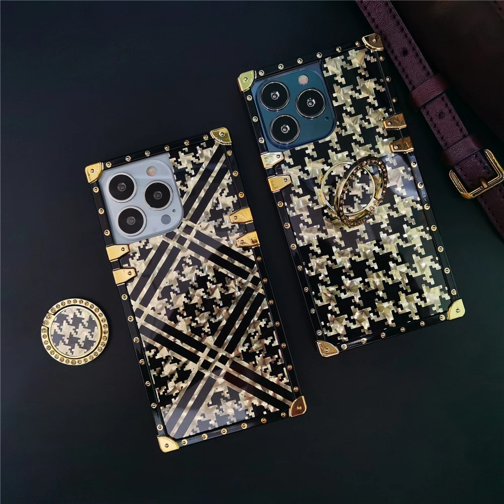 

Luxury Soft Shockproof Retro Houndstooth Grid Pattern Phone Case for Samsung Galaxy S25 Ultra S24 Ultra S23 plus S20 S22 S21 FE