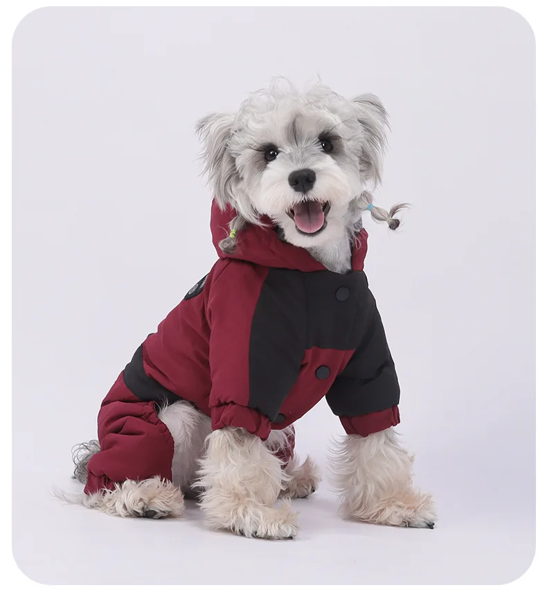 

Толстовки с капюшоном для собак, боди, зимняя одежда для собак с ногами и капюшоном, пальто для всего тела, утепленная пижама, теплая маленькая средняя собака