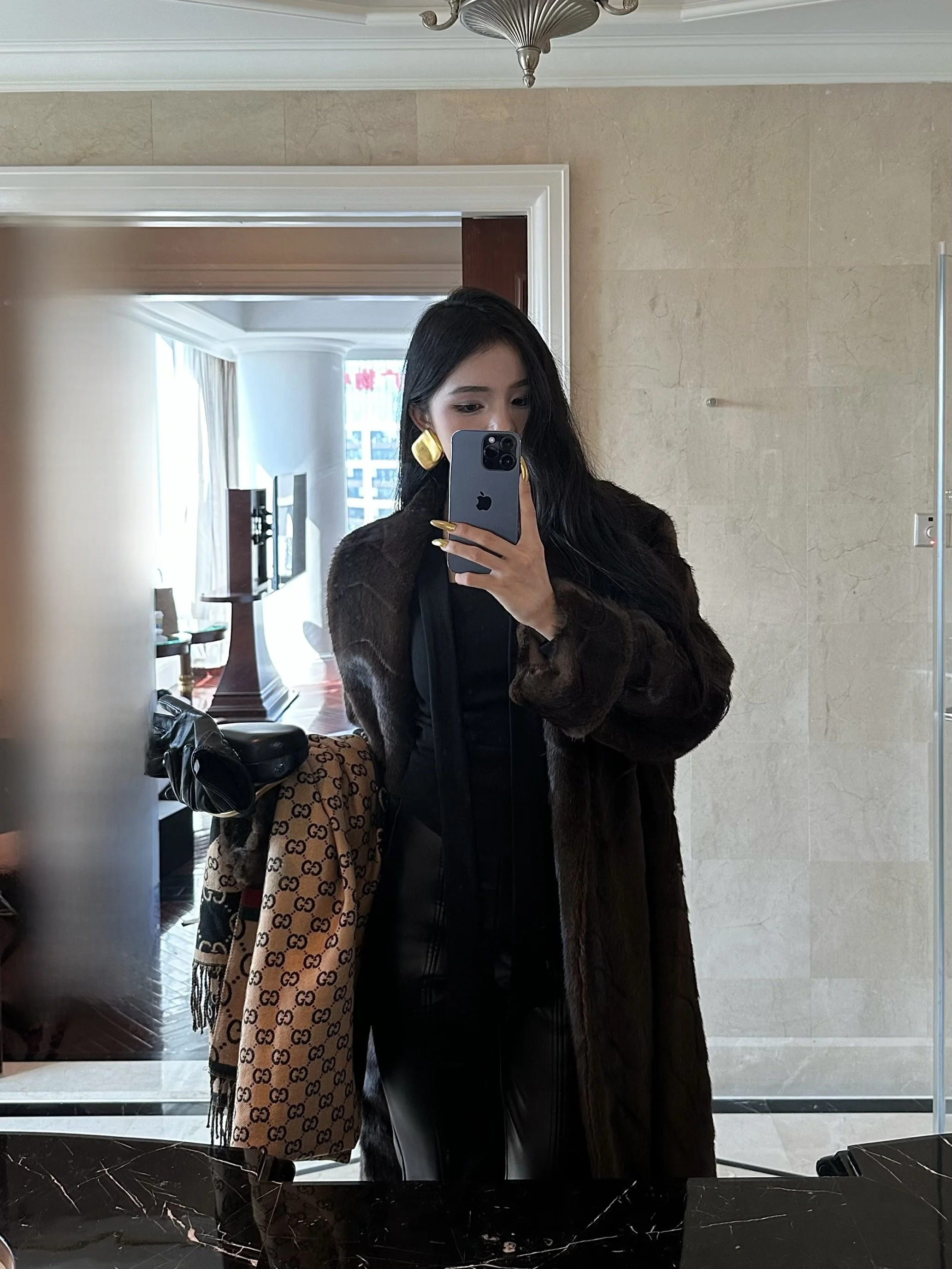 

Зимнее винтажное роскошное пальто CHUYUQI с текстурой меха, теплое длинное плюшевое пальто Aosphere, женская модная утепленная верхняя одежда с отложным воротником