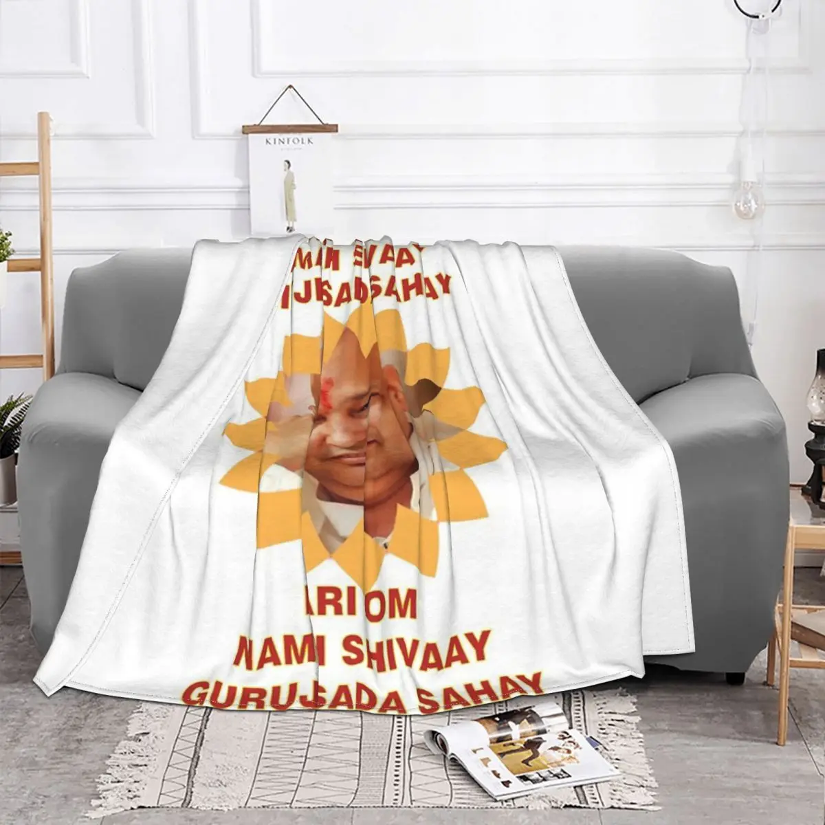 Hari Om Namah Shivaay Guruji Sada Sahay Anime Knee Blanket Throw Blanket Thin Wadding Blanket Throw Blanket