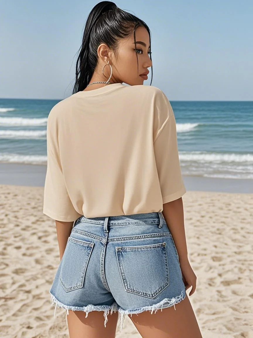 

100% Cotton Solid Color Women T Shirts Hip Hop Multicolor T-Shirt Cotton Y2K Street Clothes Summer Oversized Woman Sportswear