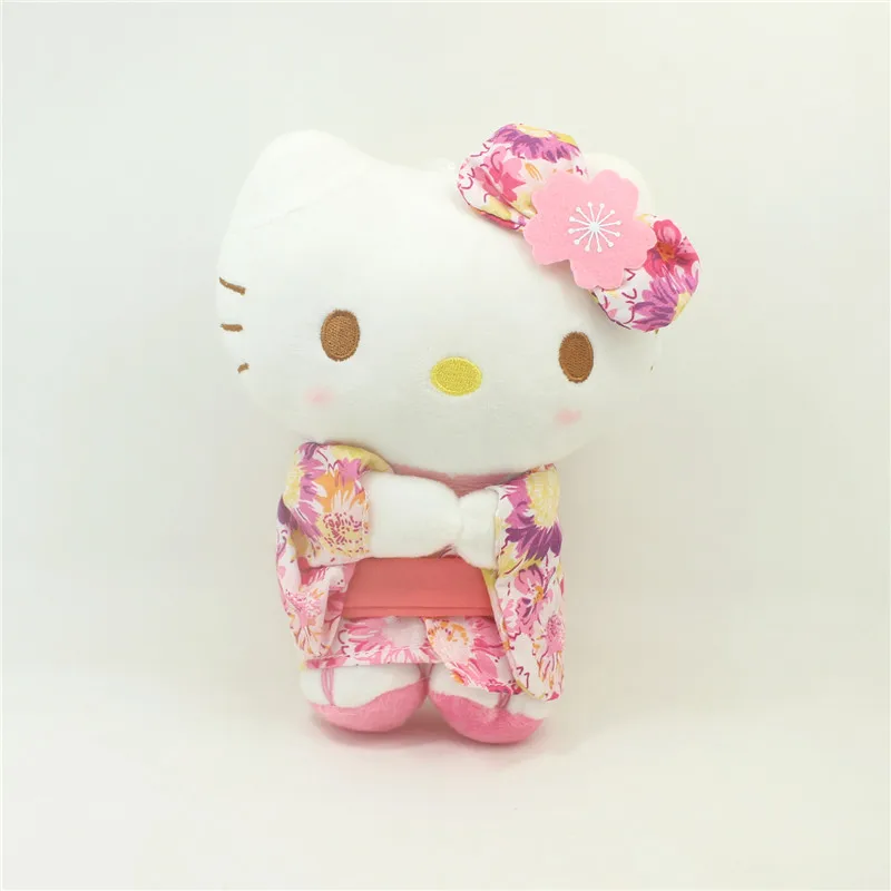 Hello Kitty Kimono Styling Cute Cartoon Plush Doll Kawaii Kt Cat Soft Fill Toy Home Decoration Adorkable Children Birthday Gift