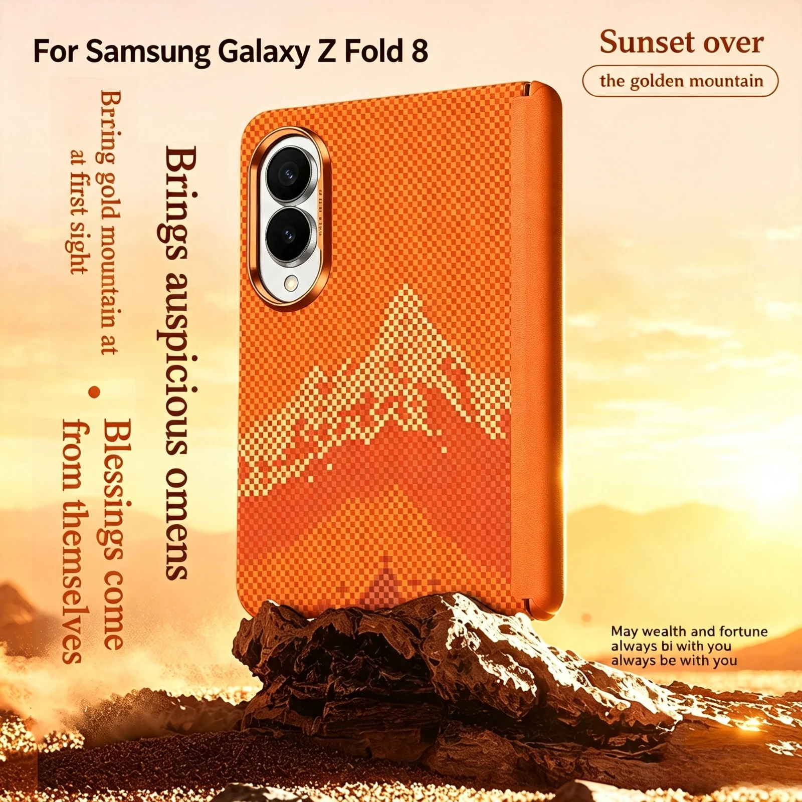 Premium Skin-Feel Carbon Aramid Fiber Texture Case for Samsung Galaxy Z Fold8 Ultra for MagSafe Shockproof Lens Protective Cover