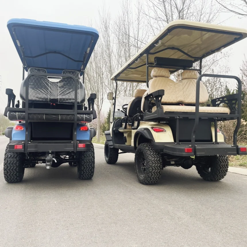 

2025 Brand New 4 6 Seater Powerful 5000W AC System 4 Wheel Electric Club Car 60V/72V Lithium Battery Powered Electric Golf Cart